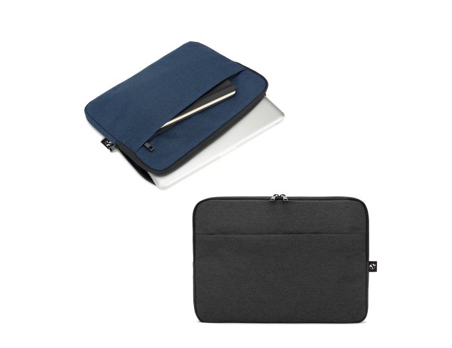 NEWCASTLE. Pasta para notebook 14" em poli�ster reciclado 600D de alta densidade