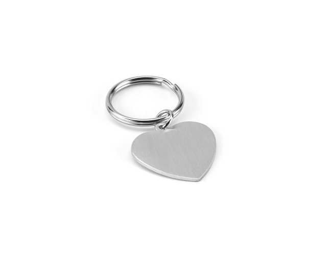 Chaveiro cora��o em alum�nio