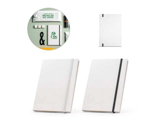 MILKY. Caderno A5 produzido atrav�s de pacotes de leite