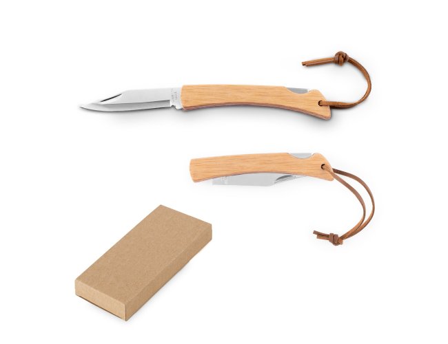 RANGER. Canivete com l�mina met�lica em a�o inox e cabo em bambu