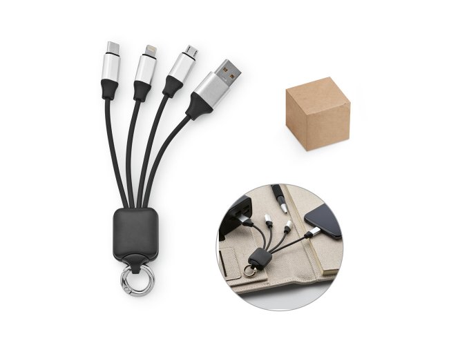 YALOW. Cabo USB de carregamento r�pido 4 em 1