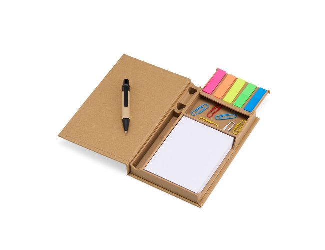 Bloco de Anota��es com Autoadesivos e Caneta