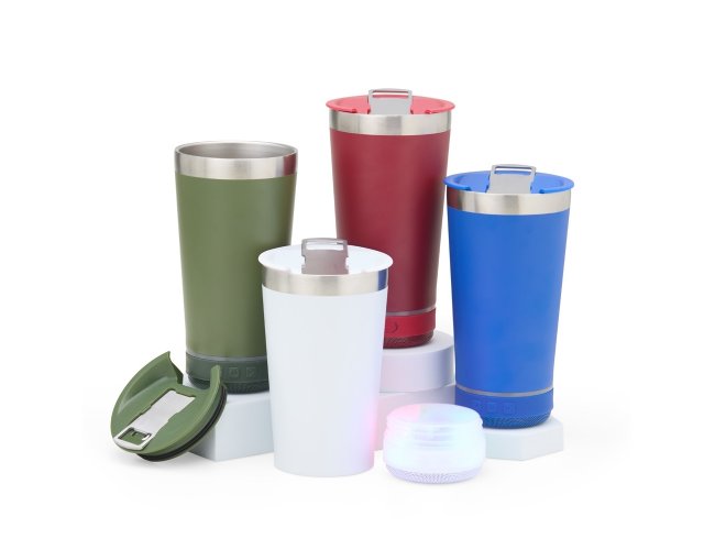 Copo T�rmico 400ml com Caixa de Som