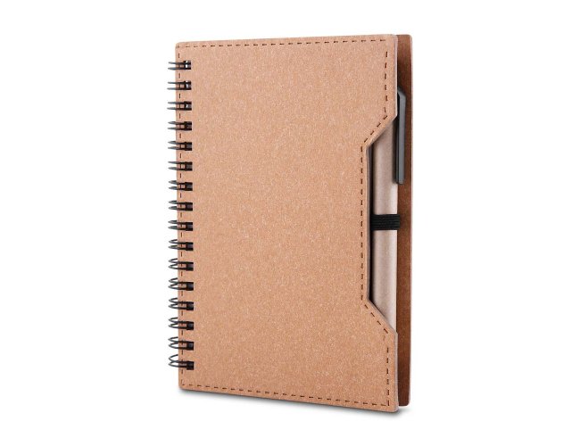 Caderno Capa em Papel�o Reciclado c/ Caneta