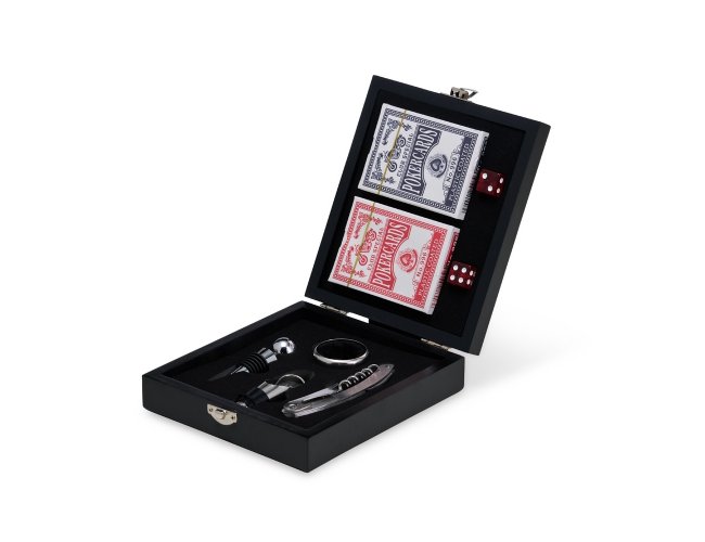 Kit Vinho com Jogo de Baralho