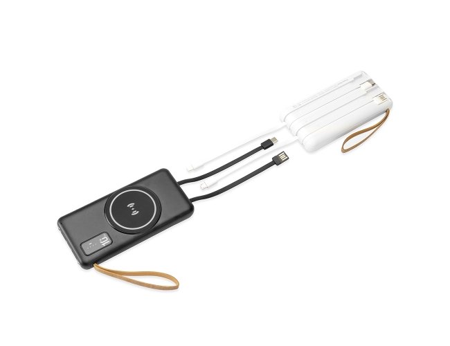 Power Bank 10.000mAh com Carregamento via Indu��o ou via Cabo
